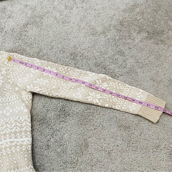 Woolrich Tan Fair Isle Turtleneck Sweater Size M - Picture 9 of 11